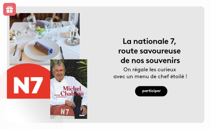 Illustration du jeu (une photo d'une table de restaurant et la couverture du livre de Michel Chabran)